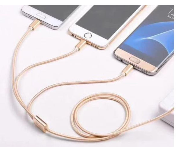 3 in 1 Charging Cord iPhone Samsung Android Airpods Smart Watch