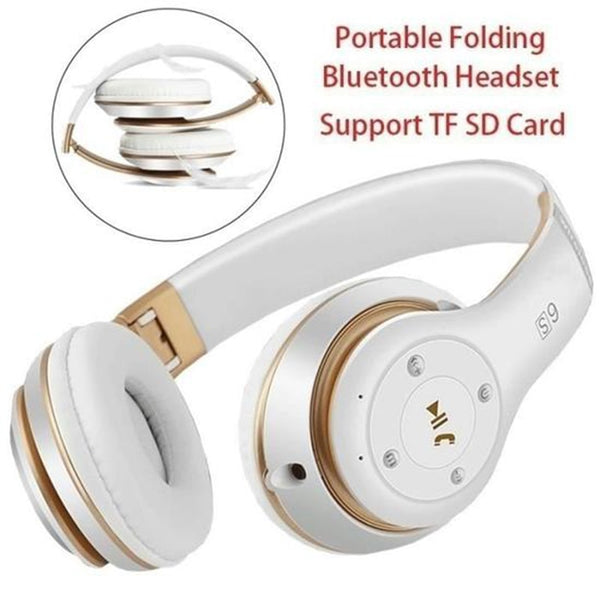 New 6S Foldable Wireless Headphones Audio Bluetooth Stereo Noise Reduction TF Card Headsets