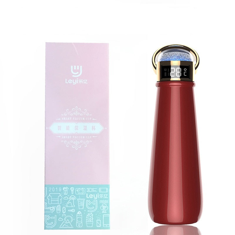 LCD Sports Bottle Digital Stainless Steel Smart Water Bottle Thermal Vacuum Insulated