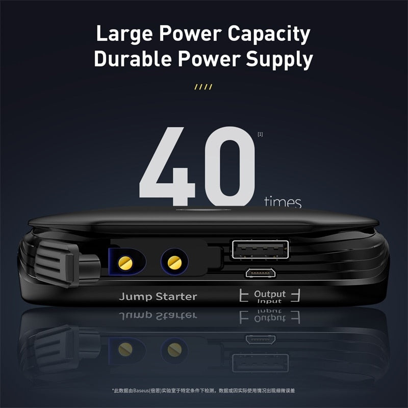 Car Jump Starter Battery Power Bank Portable 12V 800A Vehicle Emergency Battery Booster 4.0L 