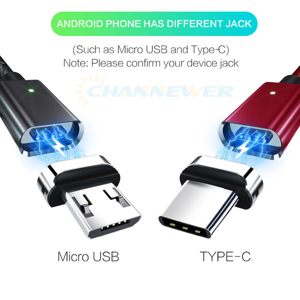 Magnetic Cable fast charging Magnet Micro USB and Type C Cable Sync Data Phone Cables Quick Charge Magnet Charger Cable
