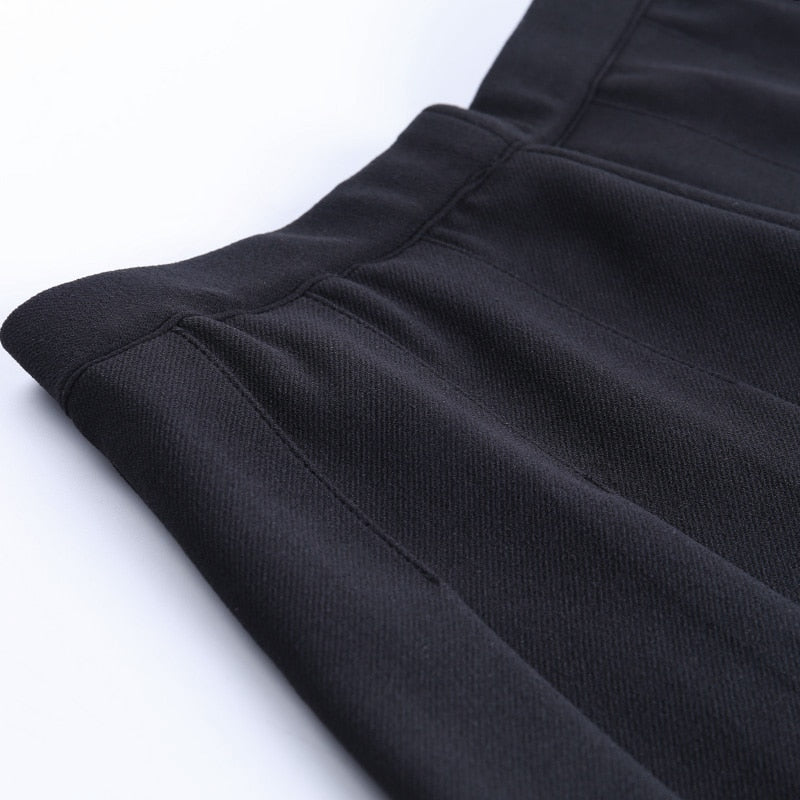 Goth High Waist Mini Black Skirts Gothic Streetwear Cross Print Pleated Women Skirt