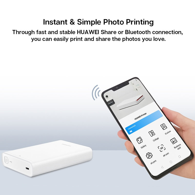 Portable Huawei Mini DIY Pocket Photo Printer AR for Smartphones Bluetooth