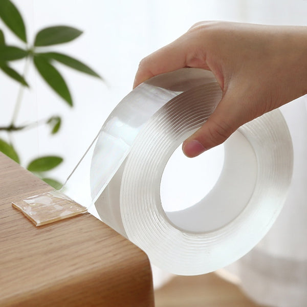 1M/3M/5M Nano Magic Tape Double Sided Tape Transparent Reusable Waterproof Adhesive Cleanable Home