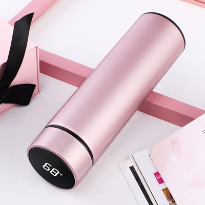 Smart Temperature Display Stainless Steel Water Thermal Bottle With LCD Touch Screen Waterproof