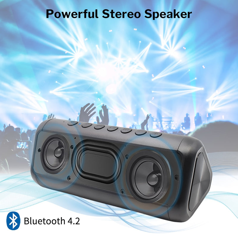 Waterproof Bluetooth Speaker Portable Column Wireless Stereo Music Box Solar Power Bank Boombox MP3 Loudspeaker Outdoor Speakers
