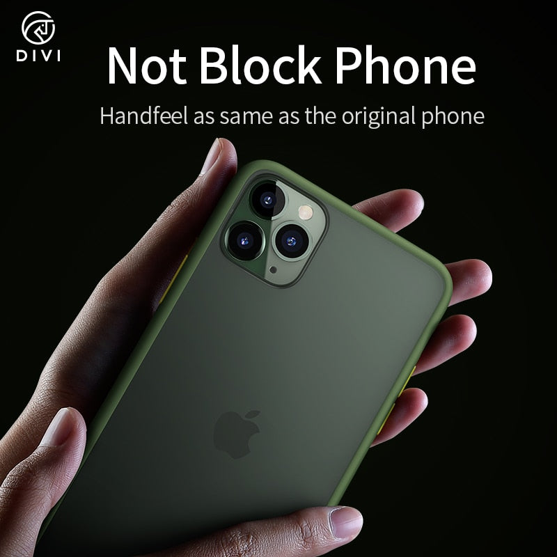 Protective Phone case  for iphone 11 11pro Shockproof phone cover for iphone 11 pro max black  green tempered glass case