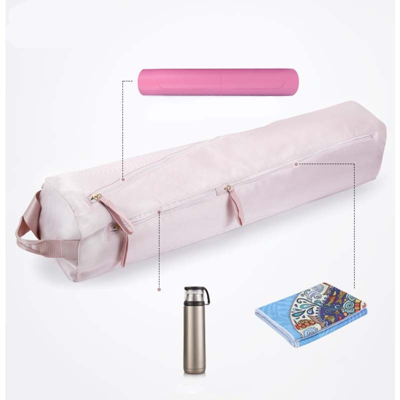 Pink Yoga Mat Bag Multi-Function Large Capacity Storage Shoulder Sports Fitness Storage Bag Easy Carry Yoga Backpack