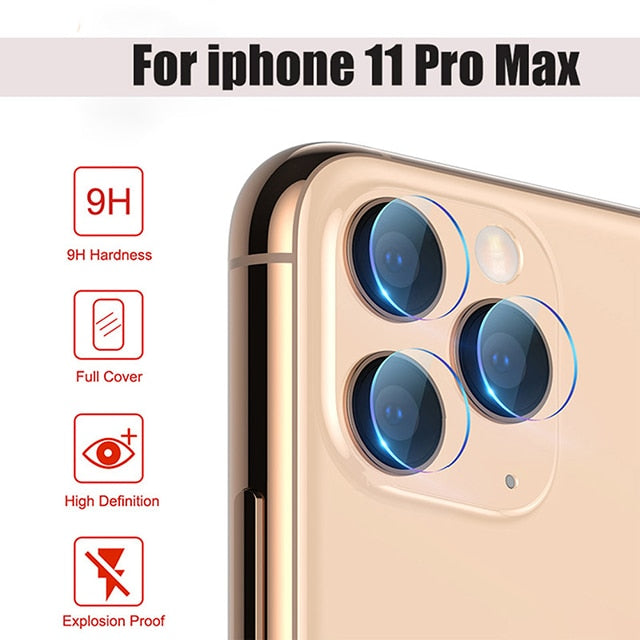 3D Full Back Camera Lens Screen Protector for iPhone 11 Pro Max Tempered Glass Protection Case