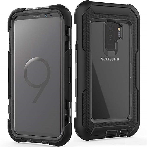 3 in 1 Phone Case For Samsung Galaxy S9 Plus Cover Hard Protective Shockproof Belt Clip Running Sport Cover For Samsung S9 Case