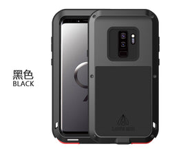 Samsung S9 + Plus Shock Dirt Proof Water Resistant Metal Armor Aluminum Silicon Cover Phone Case