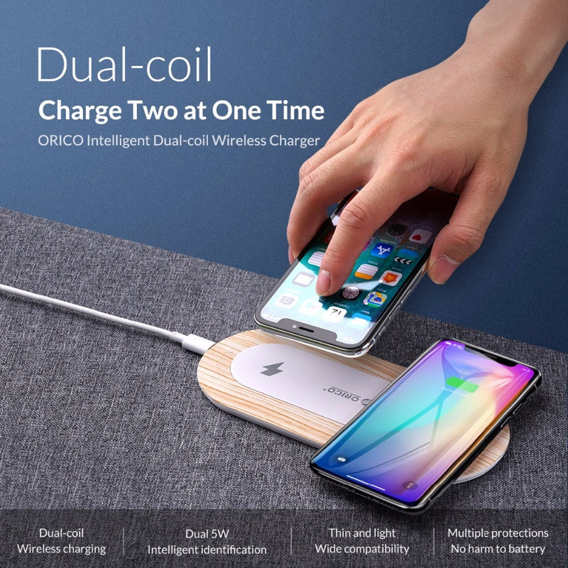 Wireless Charger for Samsung Galaxy S9 S8 Plus Wood Fashion 10W Charger Fast Wireless Charging Pad for iphone X 8 Plus