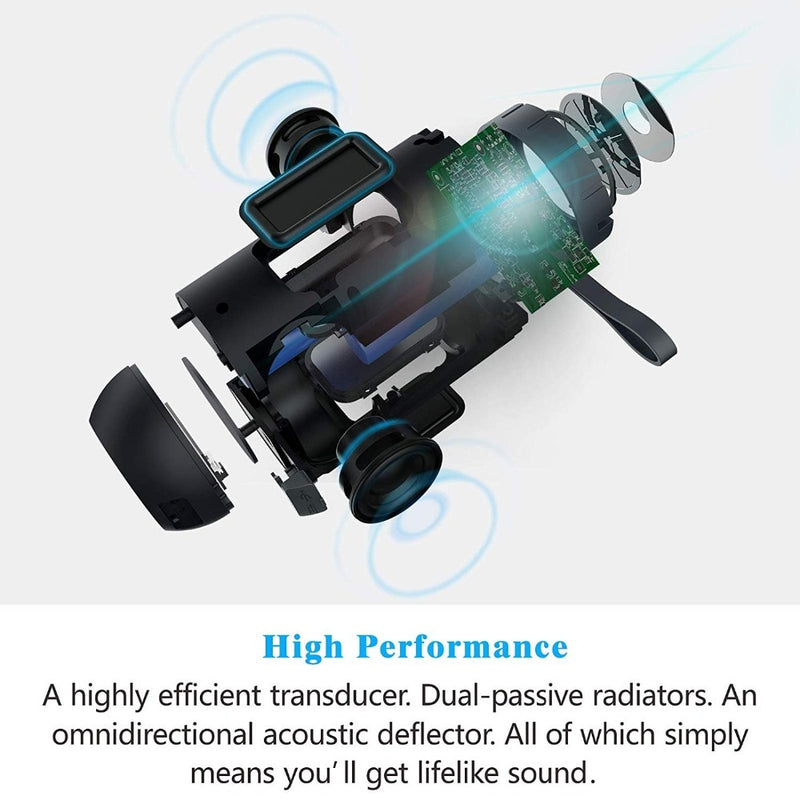  Bluetooth Speaker Wireless Portable Loudspeaker with 12W 360 Stereo Surround Sound System IPX5 Waterproof Speaker Outdoor