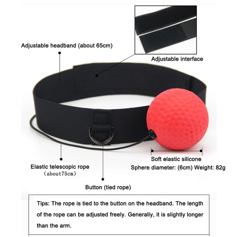 REXCHI Kick Boxing Reflex Ball Head Band Fighting Speed Training Punch Ball Muay Tai MMA Exercise Equipment Sports Accessories