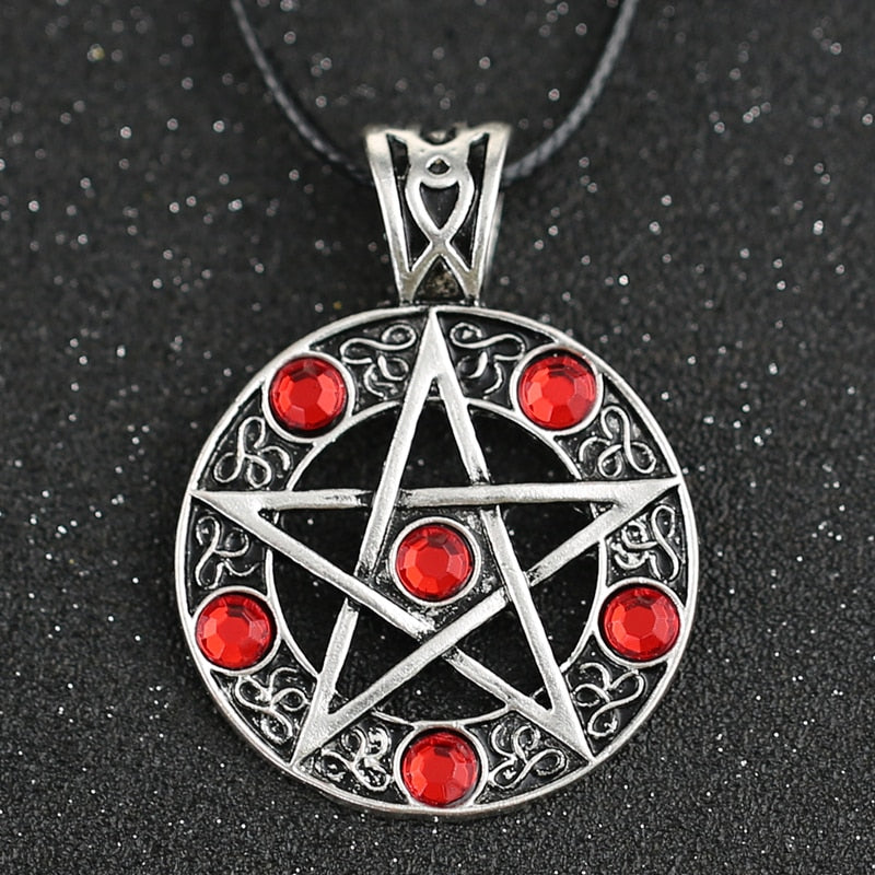 Supernatural Necklace Pentagram Pentacle Five-Pointed Star Wicca Pagan Pendant Vintage Gothic
