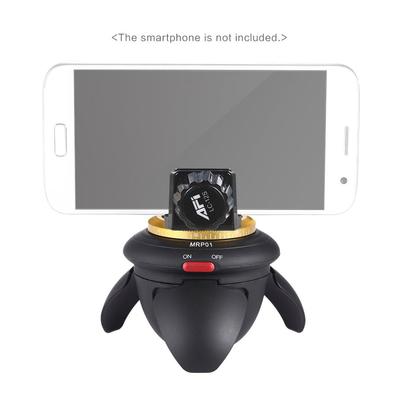 Mini Electric Panorama Head 360 Degree Rotation Time Lapse Tripod Head for Selfie Stick Smartphones 