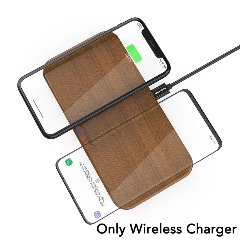 Dual Wireless Chargers 5 Coils Fast Charging Pad iPhone Android