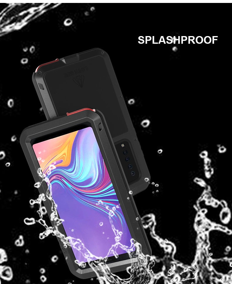 For Samsung Galaxy A9s A9200Case Shock Dirt Proof Water Resistant Metal Armor Cover Phone Case for Samsung A9S Waterproof Case