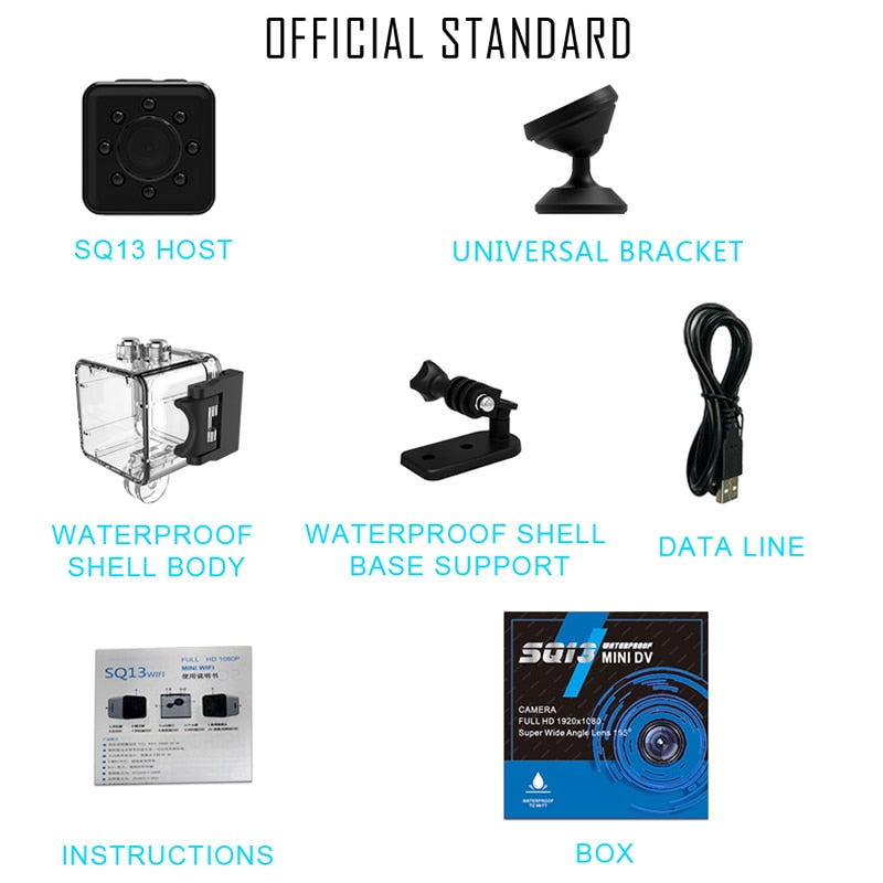 Mini Cam WIFI Camera SQ13 SQ23 SQ11 SQ12 FULL HD 1080P Night Vision Waterproof Sensor Recorder