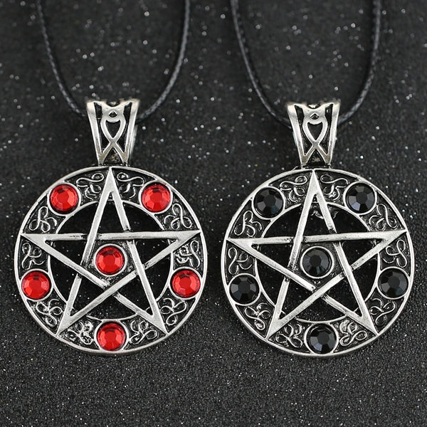 Supernatural Necklace Pentagram Pentacle Five-Pointed Star Wicca Pagan Pendant Vintage Gothic