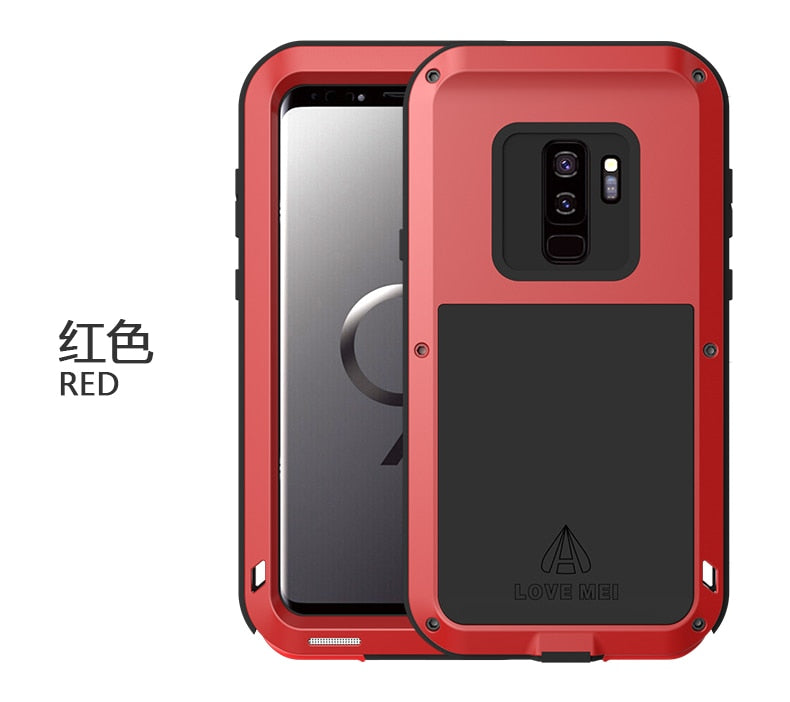Case For S9 Shock Dirt Proof Water Resistant Metal Armor Aluminum Silicon Cover Phone Case For Samsung Galaxy S9 plus