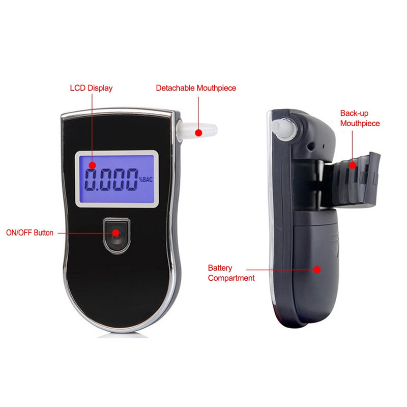 GLCC Professional Alcohol Tester Digital Breathalyzer LCD Display Breath Analyzer Portable Alcohol Detection Device for Drivers