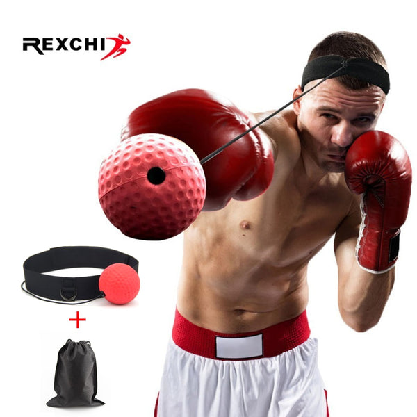 REXCHI Kick Boxing Reflex Ball Head Band Fighting Speed Training Punch Ball Muay Tai MMA Exercise Equipment Sports Accessories