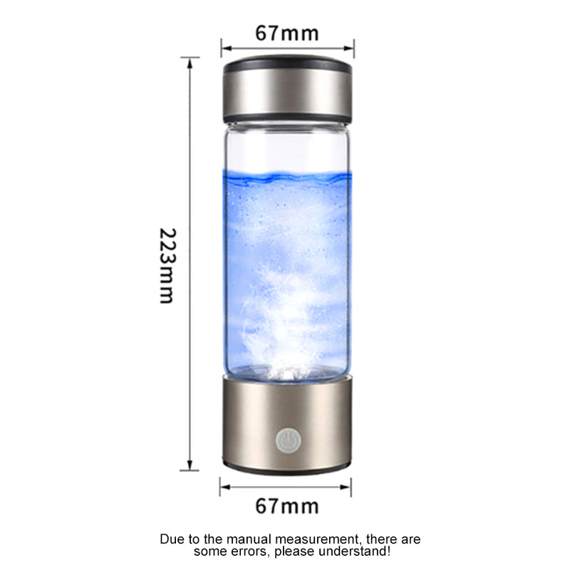 Rechargeable Rich Hydrogen Water Generator Electrolysis Energy Smart Cup ORP H2 SPE Water Ionizer Bottle 380ML  Water Bottle