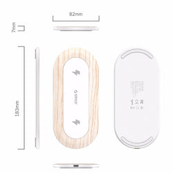 Wireless Charger for Samsung Galaxy S9 S8 Plus Wood Fashion 10W Charger Fast Wireless Charging Pad for iphone X 8 Plus