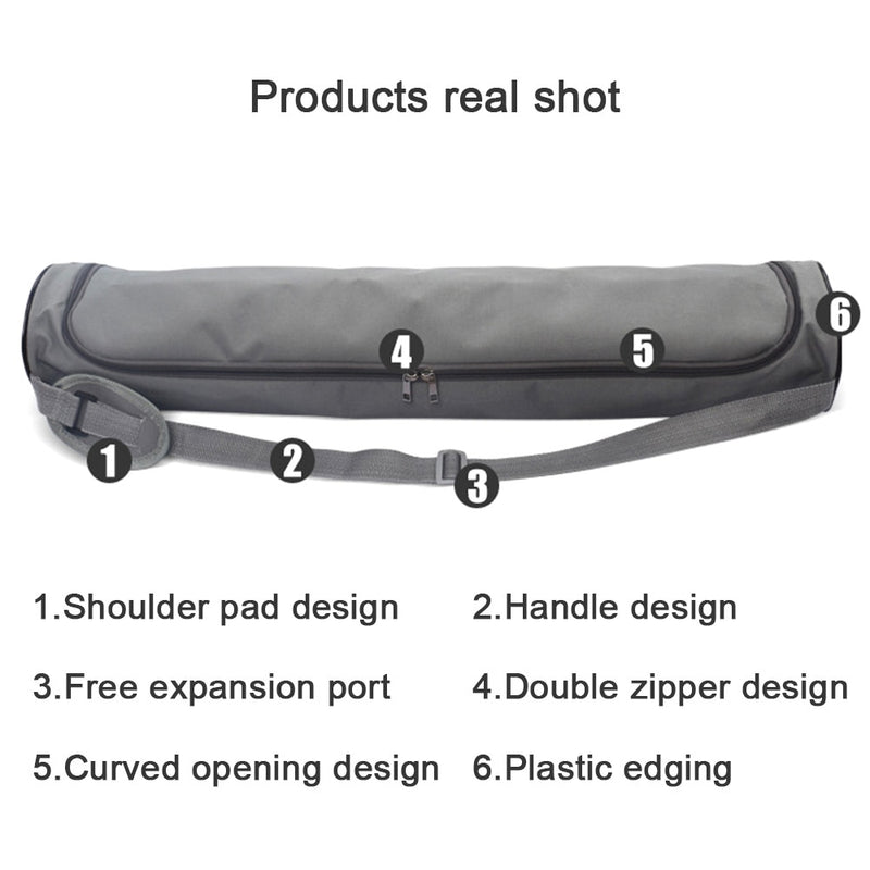 72*15CM Long Yoga Mat Bag Waterproof Backpack Yoga Bag Nylon Pilates Carrier Adjustable Strap Gym Cloth Bottle Holder