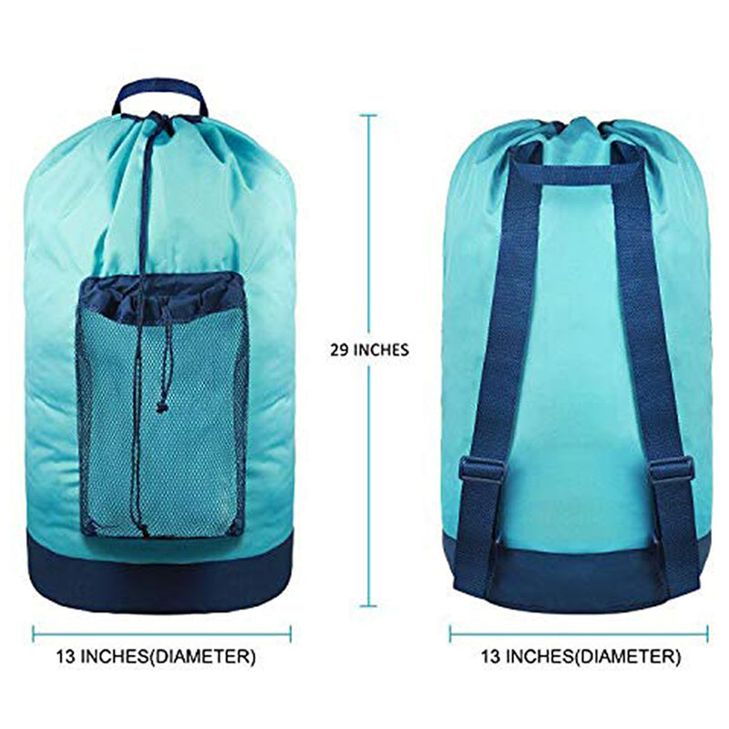 Portable Nylon Laundry Bag Dirty Clothes Storage Bags Reinforced Hanging Loop For Mountaineering Camping