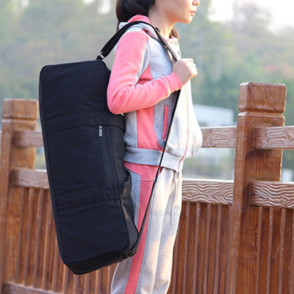 Hot Canvas Yoga Mat Bag Women Men High Capacity Fitness Gym Bags Multifunctional Outdoor Sports Training Travel Shoulder Handbag