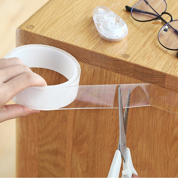 1M/3M/5M Nano Magic Tape Double Sided Tape Transparent Reusable Waterproof Adhesive Cleanable Home
