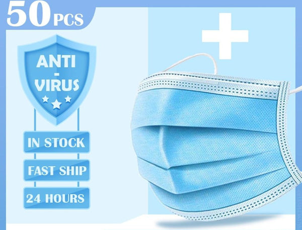 Virus Protection  Masks 3 Layer N9 Surgical Medical Disposable Face Masks with Elastic Ear Loop 